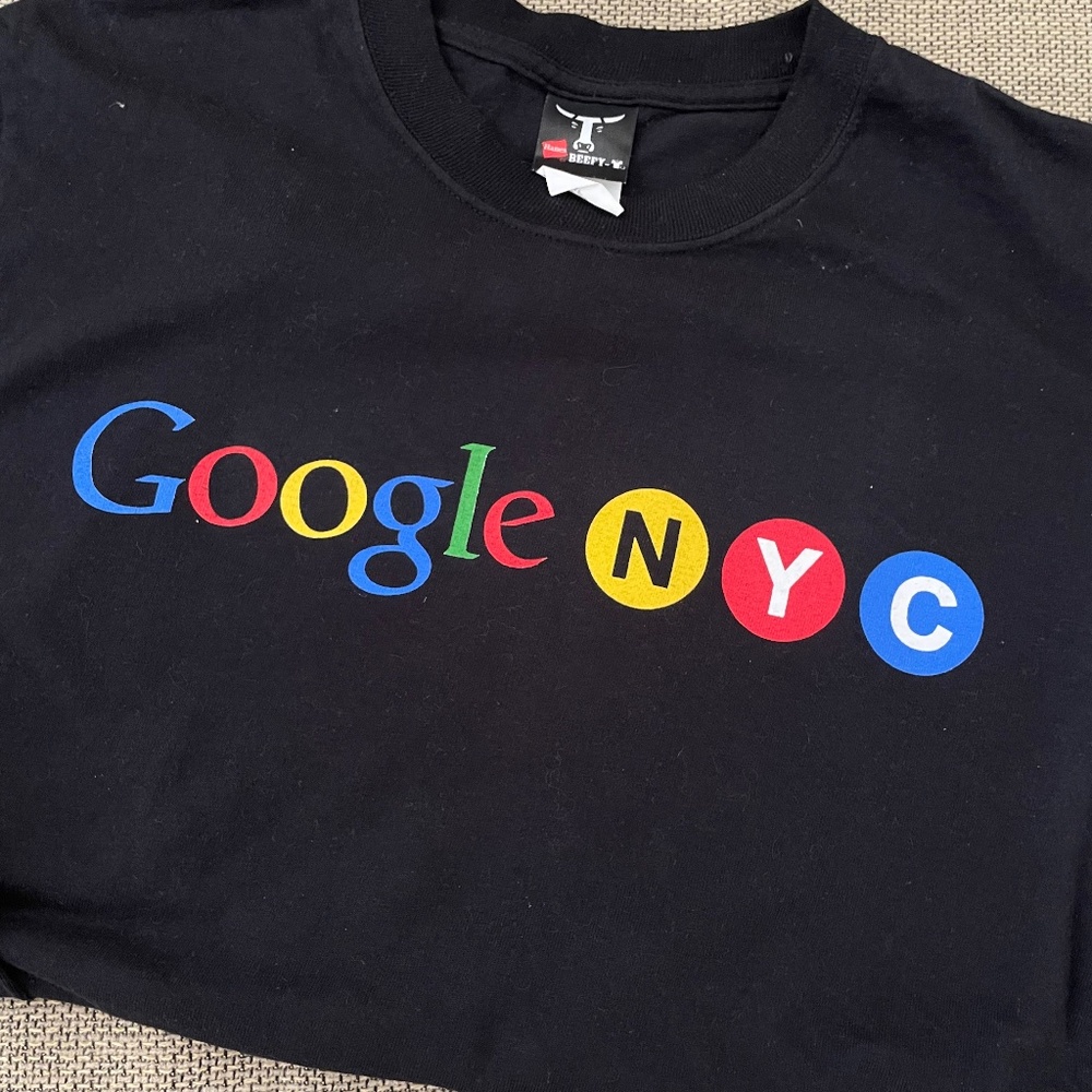 Google NYC vintage collectible cotton T-shirt Never worn. Orig.$40